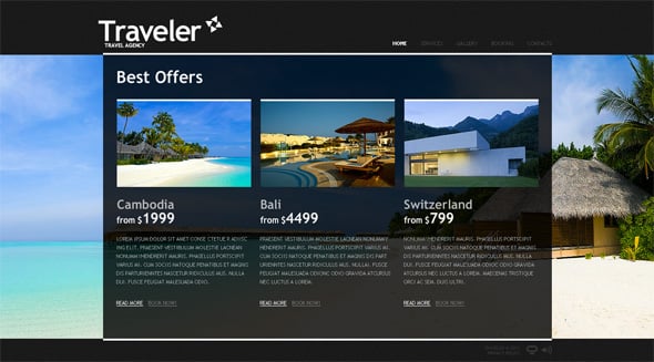 Travel Flash CMS Template with Photo Galleries