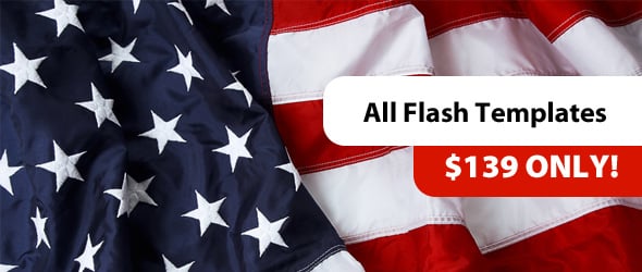 Independence Day Promo on Website Templates