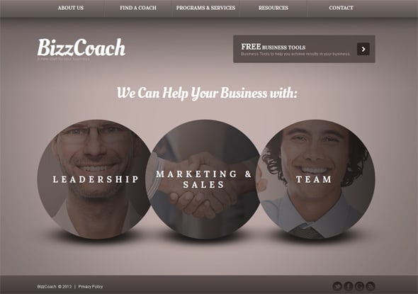 Website Template Present Your Coach Business 