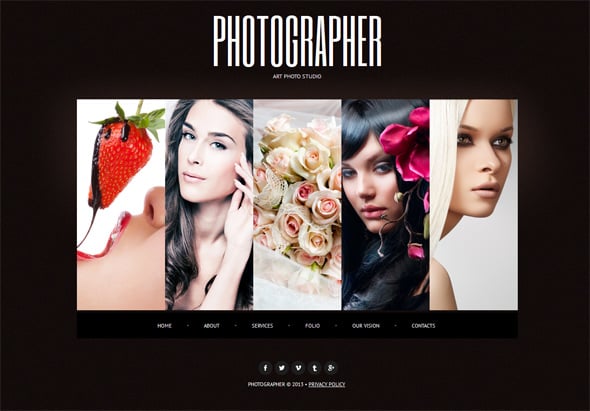 Web Template to Present Your Photography Business