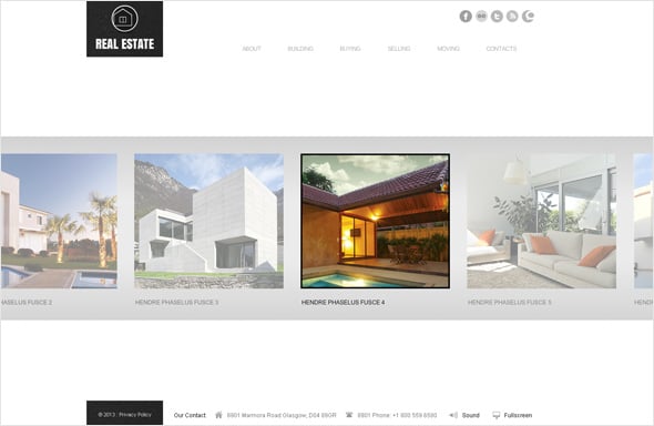 Real Estate Website Template with Sliding Gallery