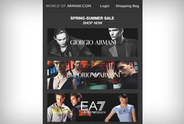 Giorgio Armani Website