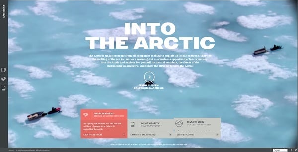 Into the Arctic Navigation Menu Design