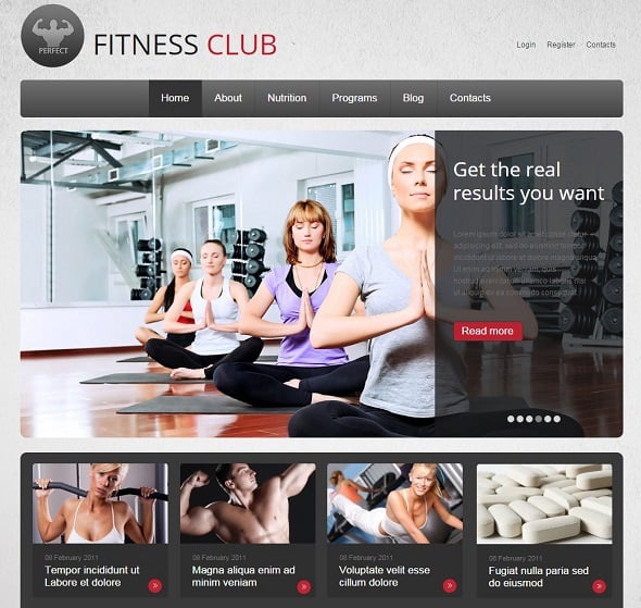 Create a Fitness Website - Grey Website Template for Fitness Club
