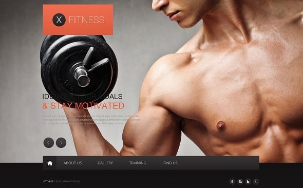 Create a Fitness Website - Fitness Web Template with Background Photo Slider