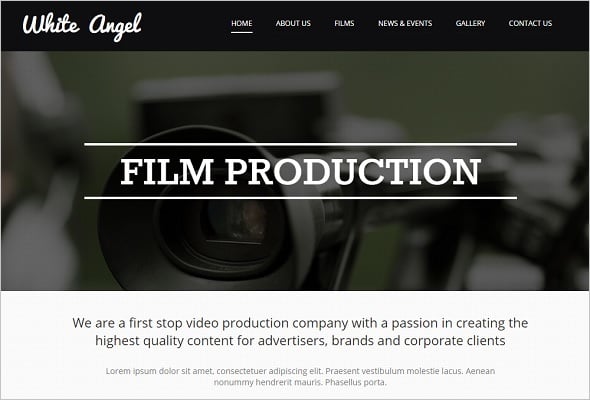 Best Website Templates 2014 - Film Production Company Web Template