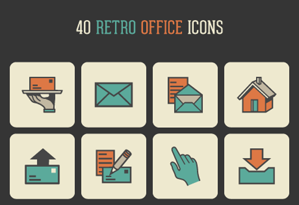 Free Vector EPS Pack of Flat Office Icons