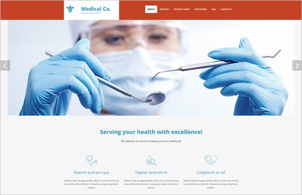 Responsive Website Templates by MotoCMS 3.0 - Medical