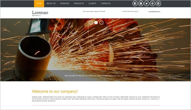 Responsive Website Templates by MotoCMS 3.0 - Industrial