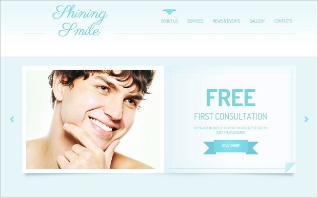 Create a Dental Website - Blue Template
