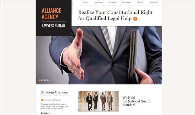 Legal Website Design - Newspaper-Style Web Template for Law Firm