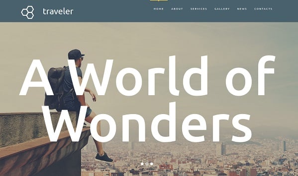 travel website templates - call to action text