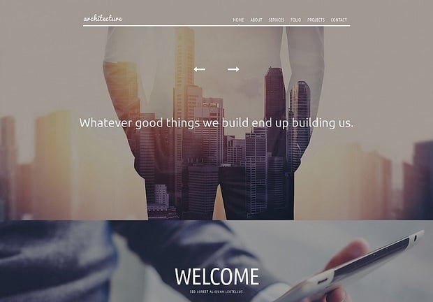 Bestselling website templates summer 2015 - architecture template