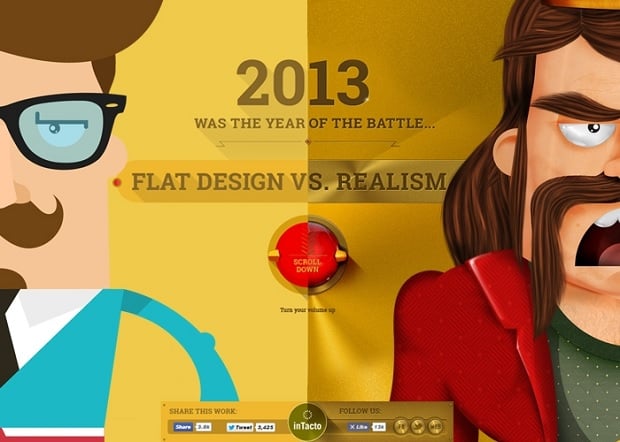 Material Design gegen Flat Design - flat gegen realism