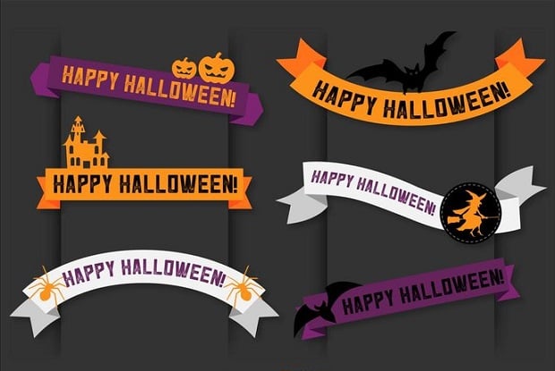 halloween-decorations-vector-banner-ribbons