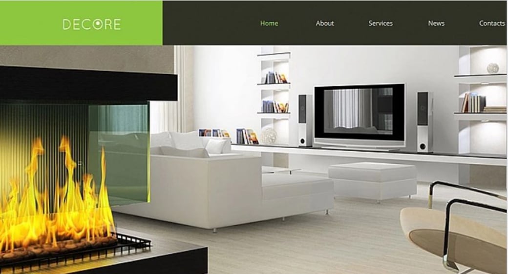 Interior Design Website Template for Decor Studio