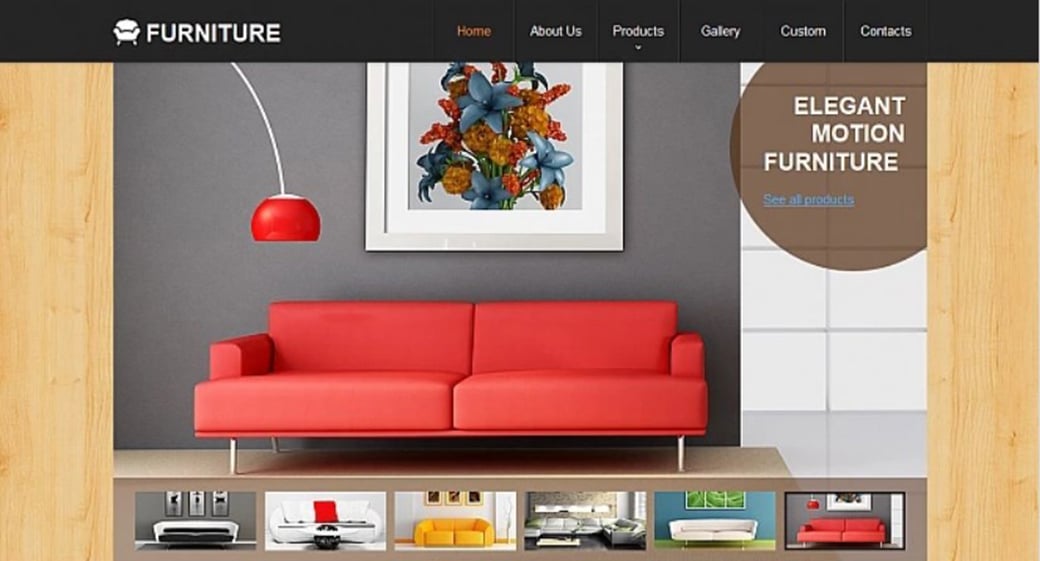 Website Template for Furniture Store