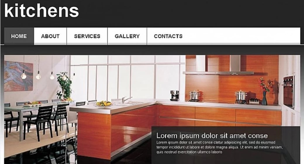 Kitchen Interior Design Website Template