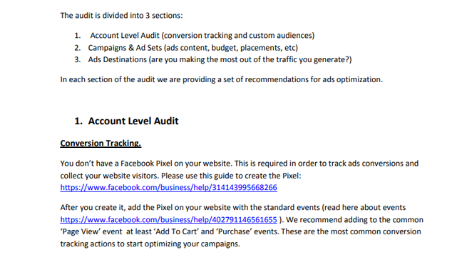 facebook ads audit checklist
