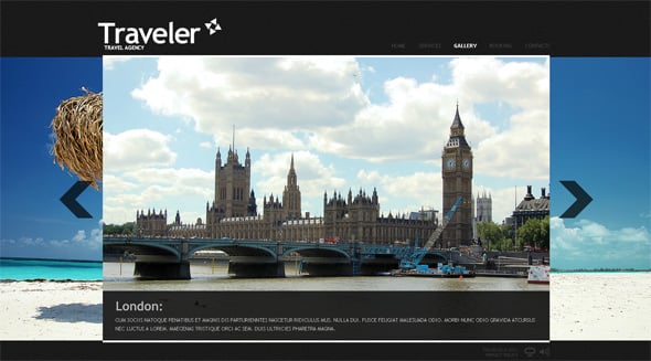 Travel Flash CMS Template with Photo Galleries