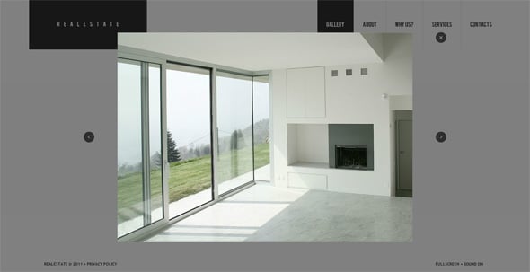 Real Estate Flash CMS template with an Interactive Photo Gallery