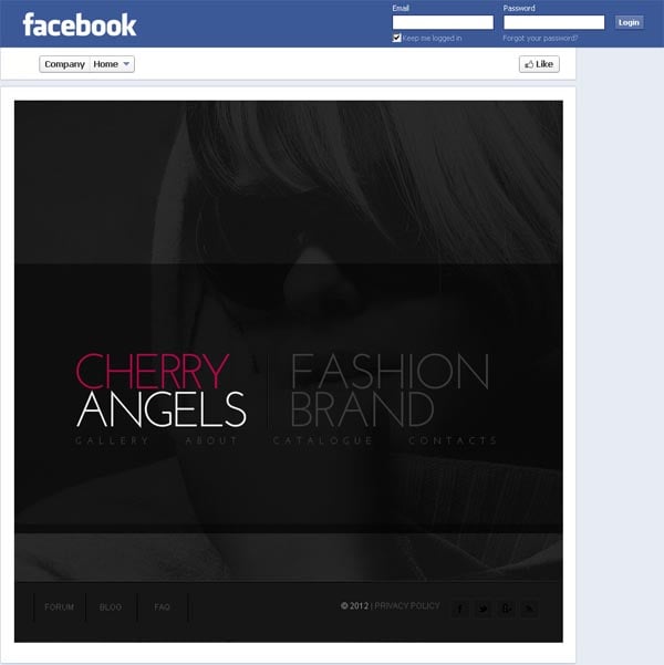 Дизайн странички модного бренда для Facebook