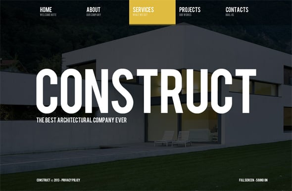 Architecture Website Template in Realistic Style
