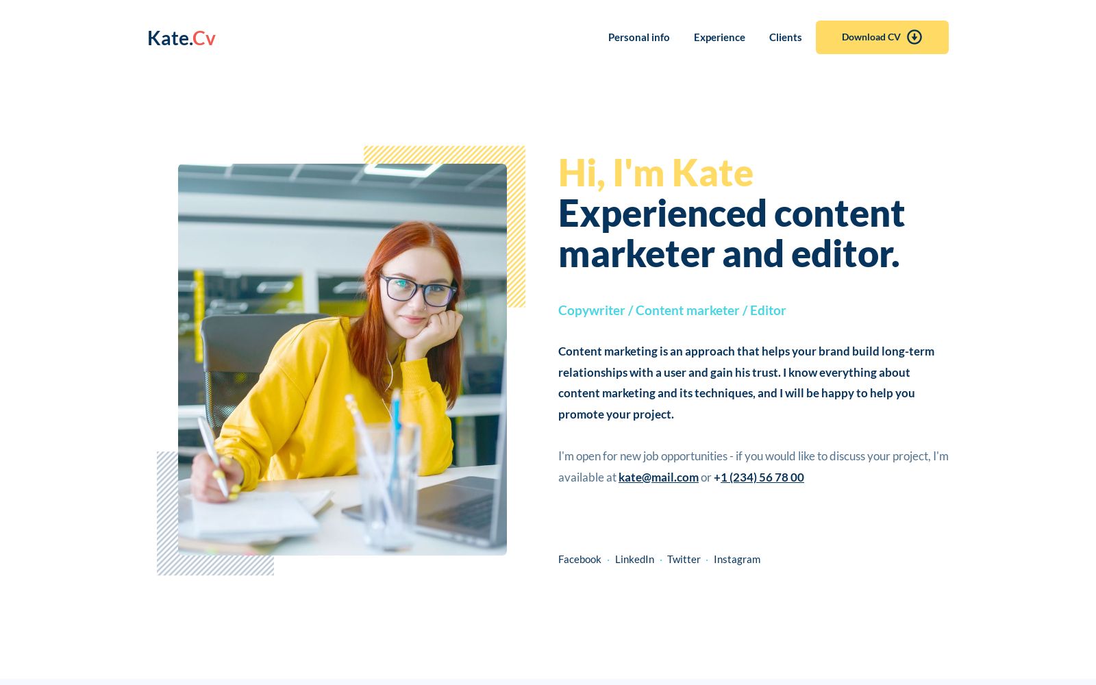 CV:Resume website template