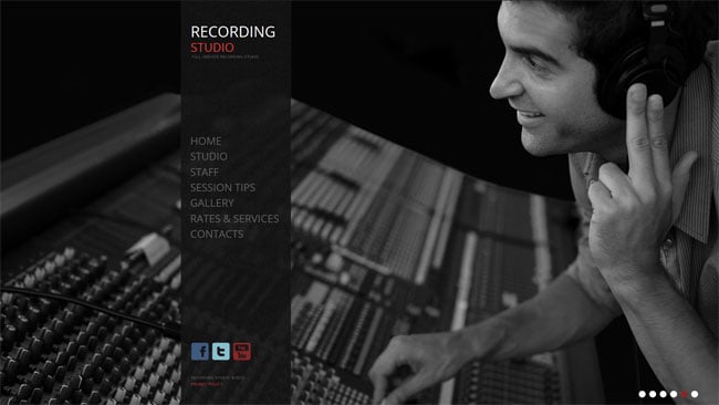 Recording Studio/Record Label Website Template