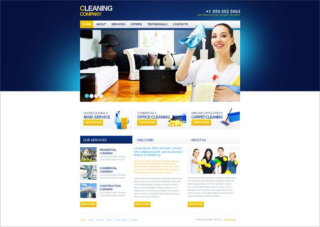 Cleaning/Maintenance Company Website Template