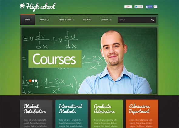 High School WebsiteTemplate