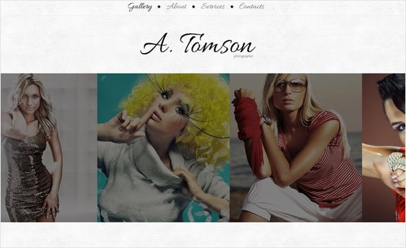 Photo Website Template with a Cool Typography