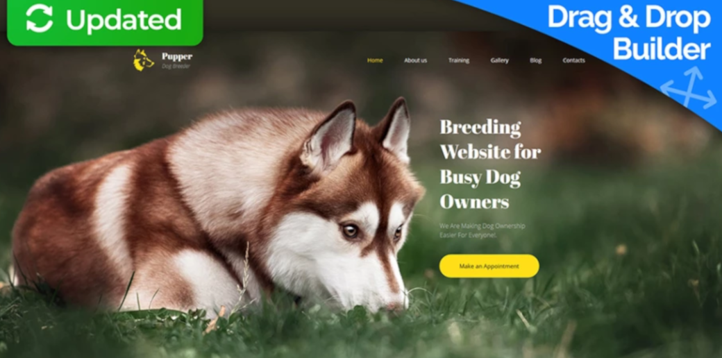 pet grooming website template