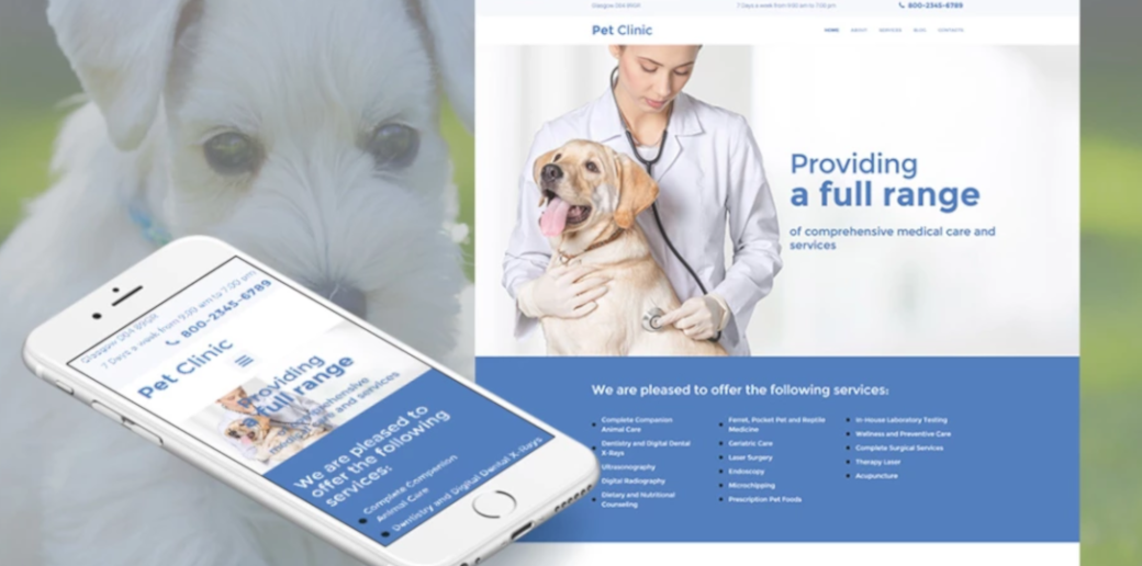 veterinary website template