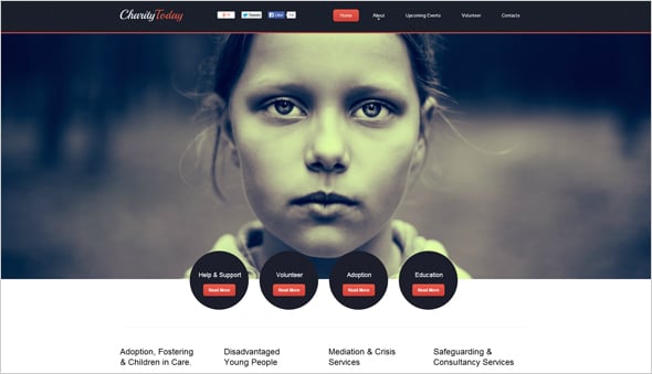 Website Template for Children Charity