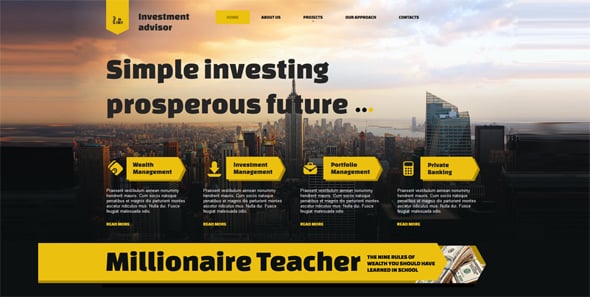 Website template for Investment Consulting