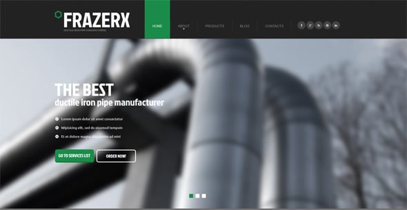 Pipe Manufacturing Web Template