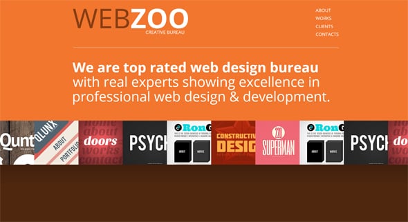 Orange Web Design for Creative Studios