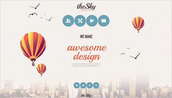 Website Template with Creative Navigation