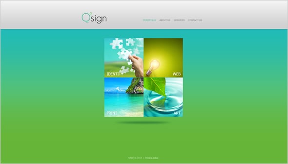 Green Website Template for Web Designers