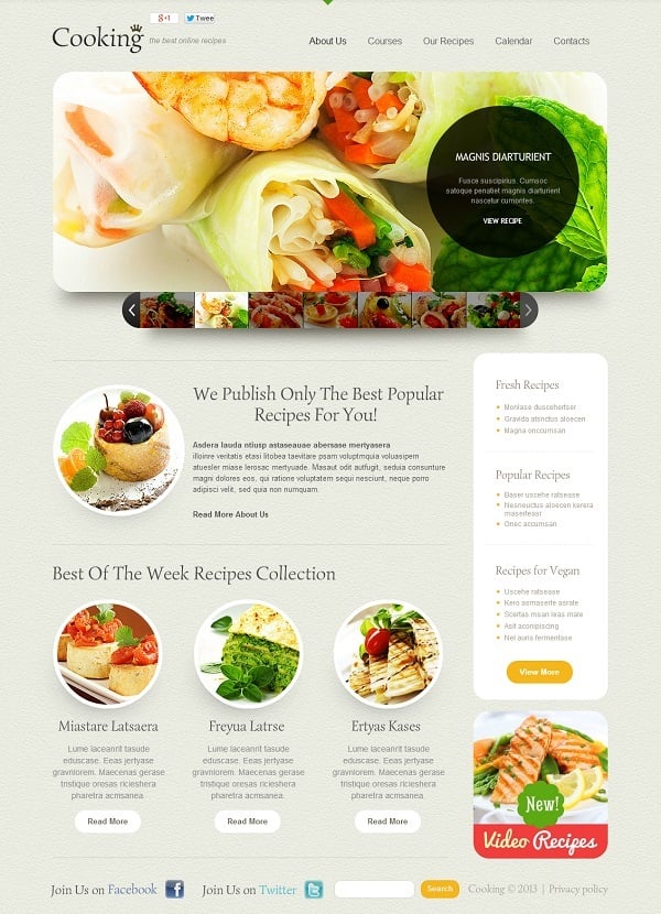 Cooking Website Templates - Delicious Designs for a Perfect Site
