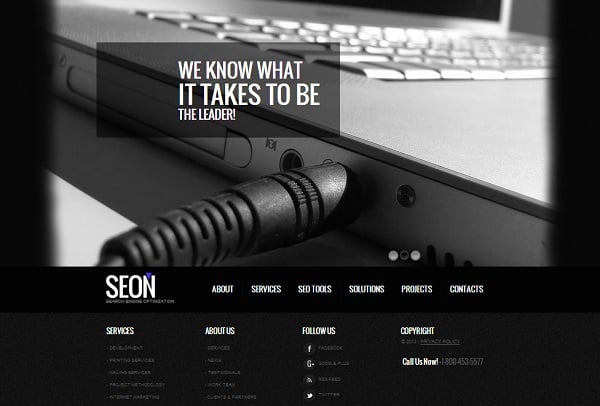 SEO Company Website Template with Social Plug-Ins