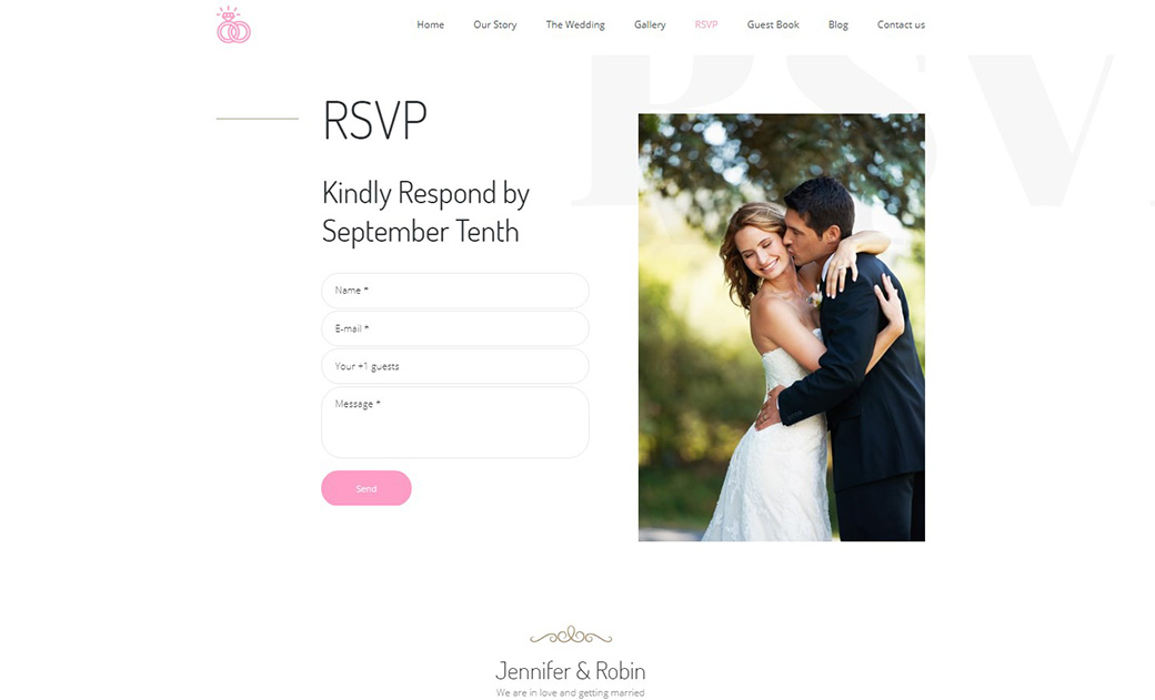 RSVP wedding website image