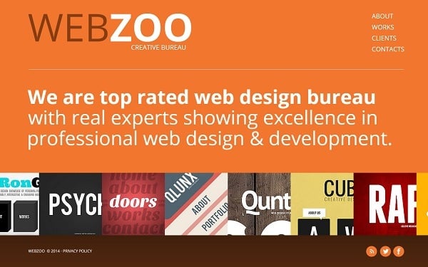 Metro Design Website Template with Typography