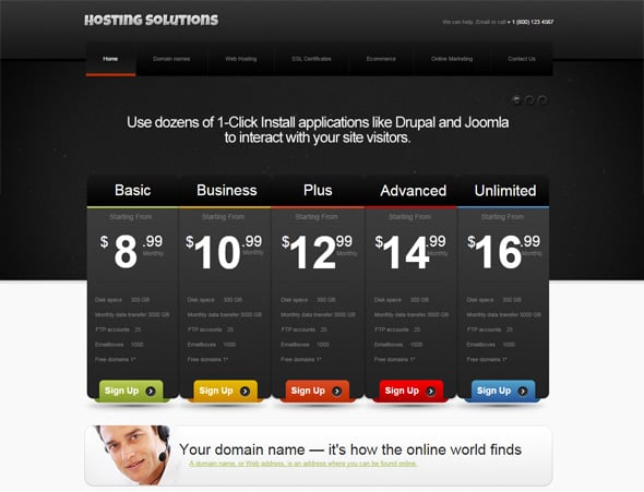 Pricing Page Design- Website Template
