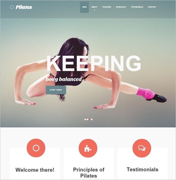 Create a Fitness Website Template - Fitness Website Template with Huge Photo Slider