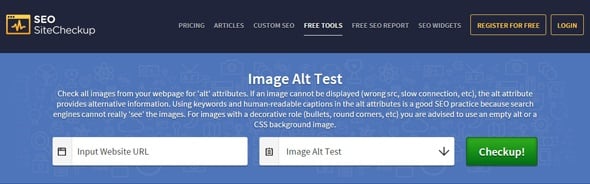 Free SEO Tools - Image Alt Test