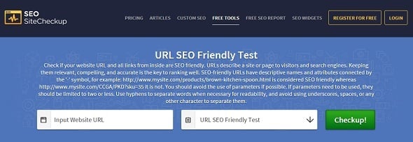 Free SEO Tools -URL SEO Friendly Test