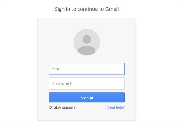 Gmail Login Form