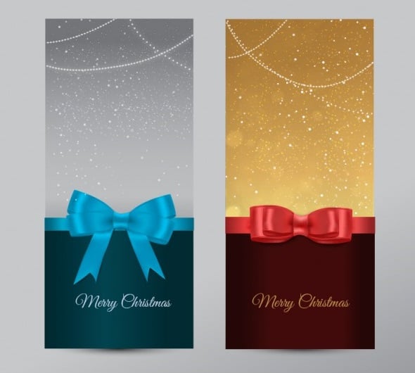 Christmas Banners with Ribbons